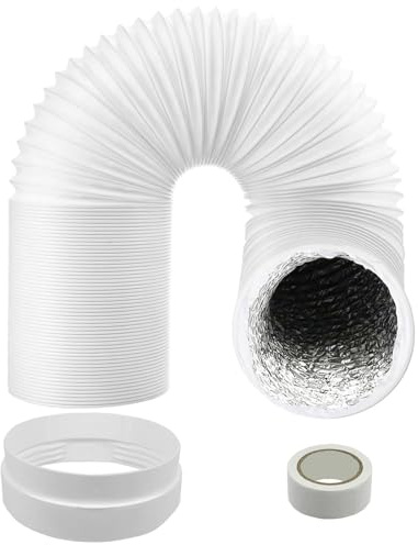 SPARES2GO Adapter-Set für Klimaanlage (15,2 cm x 3 m Rohrleitung + 15,2 cm 150 mm Gewindekanal-Auslassring + Dichtungsband)