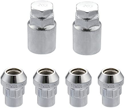 X AUTOHAUX M12x1.5 Voiture Roue Verrouillage Cosse Écrous Ensemble pour Hyundai Sonate Argenté
