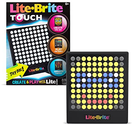 Basic Fun Lite Brite Touch, Leucht-Zeichentafel, Leucht-Kunst, Kunst und Handwerk kreatives Lernspielzeug für Mädchen, Jungen und Kinder ab 4 Jahren