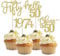 24 Stück 50 Geburtstag Cupcake Toppers Glitter Fifty seit 1975 Prost auf 50 Cupcake Picks Hallo 50 Jahre Geburtstagskuchen Dekorationen für glückliche 50 Geburtstag Jubiläum Party Gold