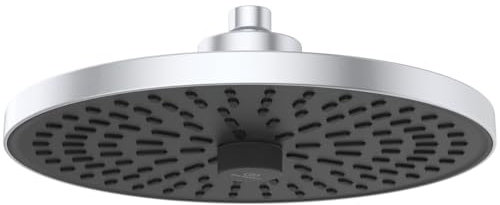 Ideal Standard - Alu+, Soffione tondo anticalcare a due funzioni per colonne doccia con diametro da 26cm, Accessorio doccia con portata 12l/min, Matt silver