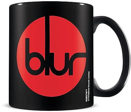 Pyramid International Blur Mug (Logo Design) 11oz Ceramic Coffee Mug, Cups and Coffee Mugs for Women and Mugs for Men - Official Merchandise, Black