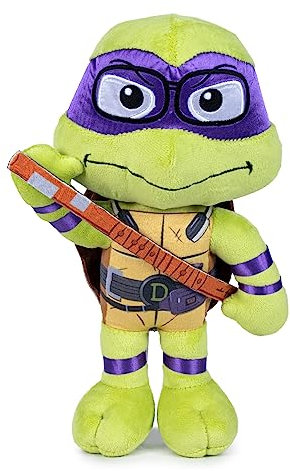 Famosa Softies - Donatello Ninja Turtles Plüschfigur Chaos Mutante 30 cm mit lila Maske und Details, Geschenk für Jungen und Mädchen jeden Alters (760022775)