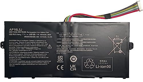 ASKC AP16L5J Akku für Acer Swift 5 SF514-52T SF514-53T Pro SF514-52TP Spin 1 SP111-32N SP111-34N SP111-33 TravelMate X5 TMX514-51-560Q TMX514-51T-50MW Switch 3 SW312-31 SW312-31P 36Wh
