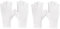 VEGCOO UV Handschuhe Nägel 2 Paar UV-Schutzhandschuhe Weiß Halbfinger UV Handschuhe Nagel UV Handschuhe Fingerlose Handschuhe für Maniküre Autofahren Angeln (Weiß)