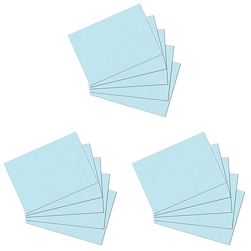 herlitz Karteikarte A6, blanko, blau, 100 Stück (Packung mit 3)