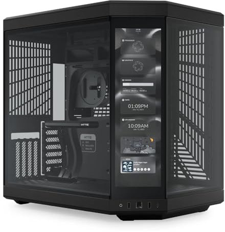 Hyte Y70 Touch Mid Tower Case - Black (E-ATX/M-ATX/M-ITX)