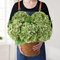 JINWOE Green Flowers Artificial Hydrangeas, 5Pcs 20Inch Large Lifelike Faux Silk Flowers, Full Artificial Hydrangeas for Bouquet Table Centerpieces Indoor Spring Outdoor Home（Rosemary Green）