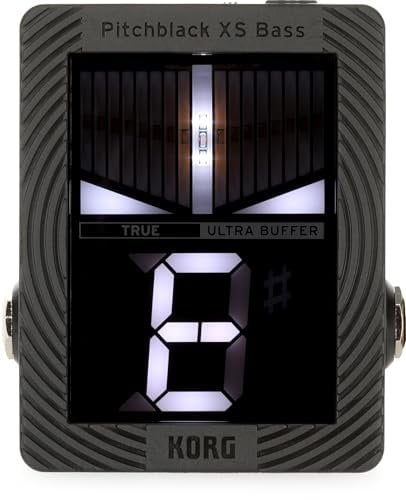 Korg Pitchblack X Series - PB-XS-BASS Afinador de Pedal Cromático Compacto para Bajo - Negro