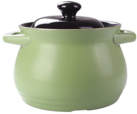 YSZWIN Cazuela De Terracota Cazuela De Cerámica Olla De Barro Gruesa Y Duradera Fácil De Limpiar Especial para Estufa De Gas.-2.2L