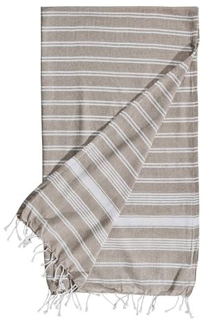 BUTLERS Surfside Badetuch 90x170 in Pink gestreift - Hamamtuch mit Fransen - Baumwolldecke, Handtuch, Strandtuch, Saunatuch
