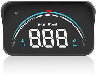 Head up Display Auto HUD, Universeller Geschwindigkeitssicherungs-OBD-Projektor, Windschutzscheibenprojektor, Überdrehzahl-Sicherheitsalarmanzeige, Tachometer für Autos und Lastwagen