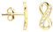 SOFIA MILANI - Damen Ohrringe 925 Silber - vergoldet/golden & mit Zirkonia Steinen - Unendlich Infinity Ohrstecker - E2527