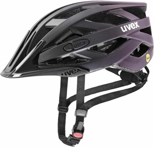 uvex i-vo cc MIPS - Leichter Allround-Helm für Damen und Herren - MIPS-Sysytem - erweiterbar mit LED-Licht - Black-Plum matt - 56-60 cm