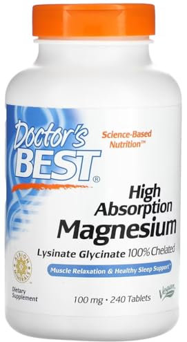 Doctor's Best - High Absorption Magnesium | Unterstützt Muskel- und Nervenfunktionen - 240 Tabletten