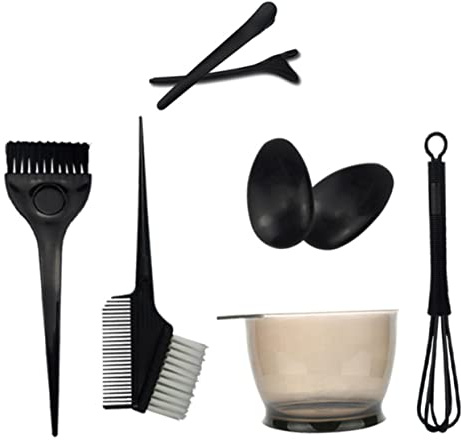 PLAFOPE Set de Tinte Cabello de 8 Piezas Peine para Tinte de Cabello y Cuenco Pp Nylon Uso Doméstico y Salón