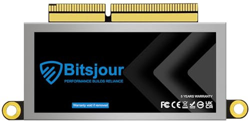 Bitsjour 256 GB SSD Interno NVMe per Apple MacBook Pro 13” A1708 Fine 2016 Metà 2017, macOS Pre-installato