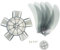 MAGICLULU 18 Lama Del Ventilatore Elettrico Sostituzione Pale Ventilatore a Piantana Fan Pale Del Ventilatore Elettrico Foglie Dell'elettroventilatore Ventola Sostitutiva Grey Plastica