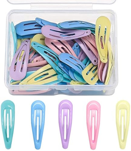 Barettes Cheveux Filles,50 PCS Barrettes Colorées Barettes Cheveux Mignon Petite Pince Cheveux Antidérapantes Fluorescent Barrettes à Cheveux pour Femme Fille Enfant Bébés