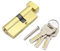 ZHAOYUQI Barillet De Porte Cylindre de Serrure avec 3 clés Hauteur 32 mm Longueur 50 mm à 85 mm for Porte en Alliage d'aluminium Cylindre de Serrure Excentrique antivol Cylindres De Serrures(30x45T)
