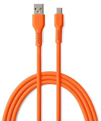 FOREVER Colorum Câble USB C vers USB A 3A orange - 1,8m Cable USB vers USB C pour Chargement et Synchronisation - Câble Charge Rapide USB A vers USB C pour Smartphone Tablette et Ordinateur Portable