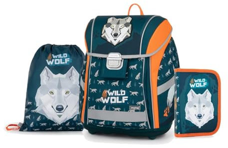 OXY BAG Schulranzen 3 TLG Set Premium Light Ergonomische Schulrucksack Set Ergonomisch, 27L, Reflektoren, mit Etui & Sportbeutel Schulset mädchen für 1. - 3. Klasse Back to School