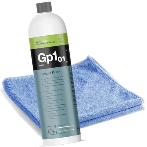 ChimpTools - Koch Chemie Marine Gp1.01 Gelcoat Finish Glanzpolitur für Gelcoats und Bootslacke - Bootpolitur, Schiffspolitur, Hochglanzpolitur,Gelcoatpolitur 1L+ GRATIS Mikrofasertuch