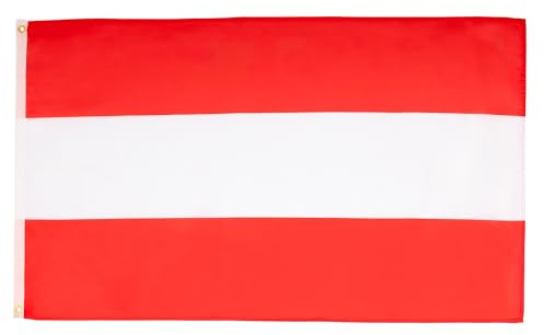 AZ FLAG Österreichische Flagge, 150 x 90 cm, 100% Polyester, mit integrierten Metallösen, 10 Stück