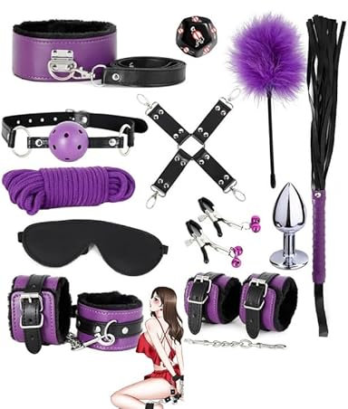 WreGmgg 12 Set di Yoga Viola Nero, Famiglia Yoga Kit Regolabile Strumento di Allenamento, Yoga Fitness Combinazione - H6