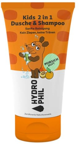 Hydrophil Kids 2in1 Shampoo & Dusche, Maus Pfirsich, 200ml (1)