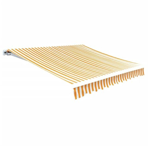 Refined Toldo de Lona Amarillo y Blanco 4x3 m (sin Estructura)
