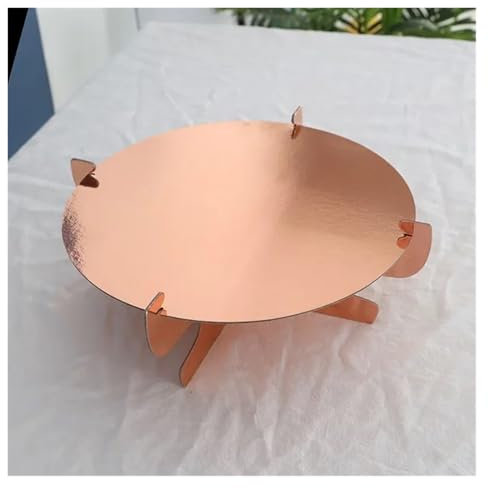 MTKSFDC Cup Cake Stand Single layer Cake Rack Household Paper Cake Stand Food Display for Fruit Dessert Afternoon Tea Wedding Bakeware Cupcake Rack(Rose gold)