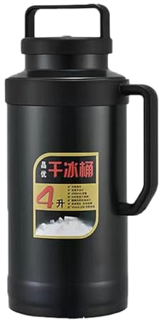 Dry Ice Bucket Dry Ice Storage Bucket for Office Restaurants Outdoor Black 4L