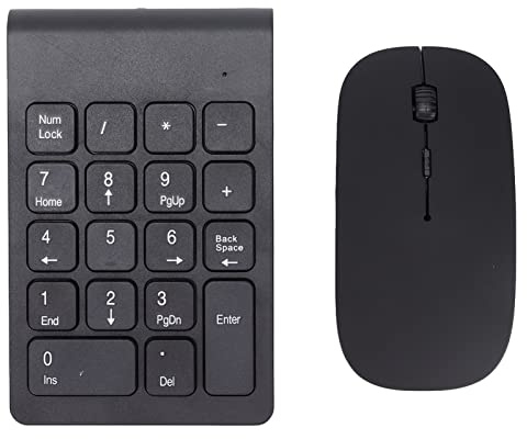 Jwthee Zahlen -Tastatur für Laptop, 2,4 GHz -Nummer -Pad -Tastatur kleine USB -Tastatur, 1200 DPI sensitiv, numerische Tastatur mit Mauskombination für Heimbüro