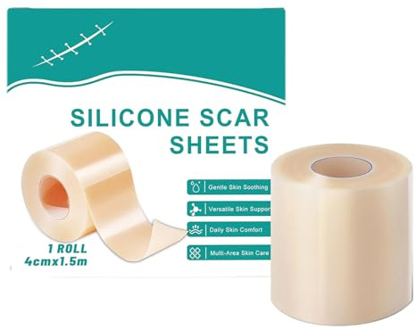 Silikon-Narbenband, wiederverwendbar, weiche Bandagenstreifen für Narben, sanftes Silikon-Pflaster zur Heilung von Schnitten, Verbrennungen und Flecken auf Gesicht, Händen, Beinen, Füßen, Zehen, Bauch
