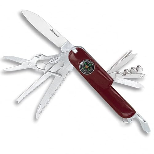 Navaja multiusos | Longitud (9 cm) con 11 funciones (cuchillo, abridor, sierra...y muchas más)