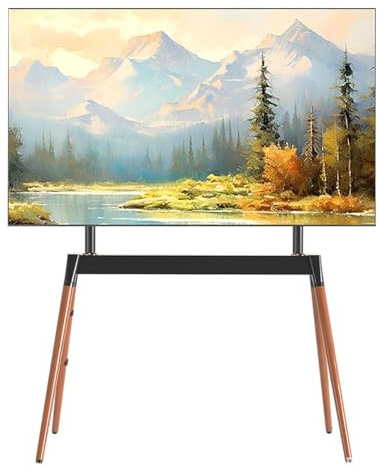 Adjustable TV Stand for 55-86 Curved LCD LED Flat Screens, Heavy-Duty with Cable Management, Max VESA 600x400mm, Stylish White and Black Finish