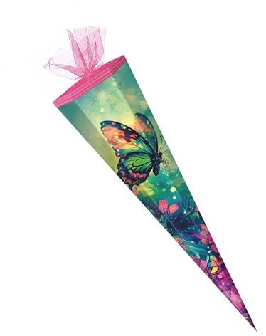 Livepac-Office Schultüte/Zuckertüte / 85cm / eckig/Lovely Butterfly