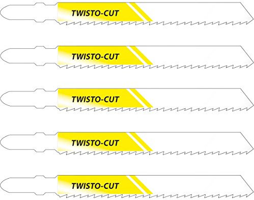 TWISTO-CUT Stichsägeblätter Typ HK 25 für Holz/Kunststoff, HCS/CV, T101B, 5 Stück