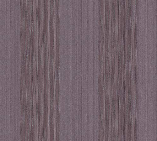 A.S. Création Architects Paper Textiltapete Tessuto Tapete mit Blockstreifen 10,05 m x 0,53 m lila Made in Germany 956601 95660-1