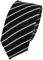 TigerTie - schmale Designer Krawatte in schwarz silber weiß gestreift