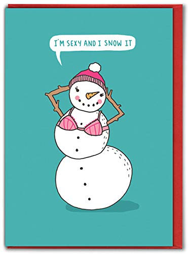 Brainbox Candy Weihnachtskarten für Freund/Freundin – Sexy and I Snow It – perfekt für ihn, Ihren Ehemann/Ehepartner