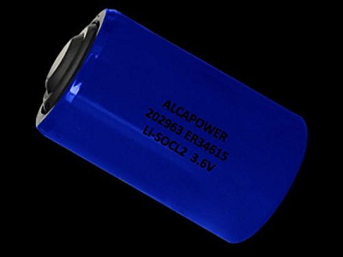 ALCAPOWER Batería de litio Li-SOCL2 Formato D 3,6 V 19000 mAh