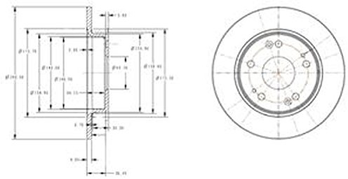 DELPHI 2x Bremsscheibe Hinten Ø260mm Höhe: 42mm Dicke: 9mm voll BG4118C