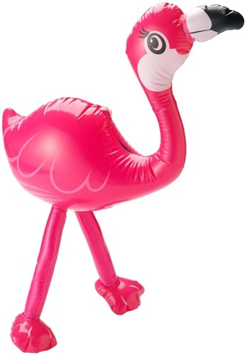 Smiffys Inflatable Flamingo, Hot Pink 55cm/22in, Hawaiian Luau Fancy Dress, Hawaiian Dress Up Accessories