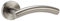 Golden Grace Arched T-Bar Door Handles in Brushed Steel Finish with Screws & Spindle - 1 Pair