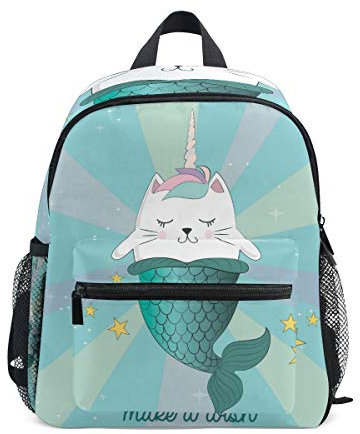 Kinderrucksack Make Wish Einhorn und Meerjungfrau Kindergarten Vorschule Tasche für Kleinkind Mädchen Jungen