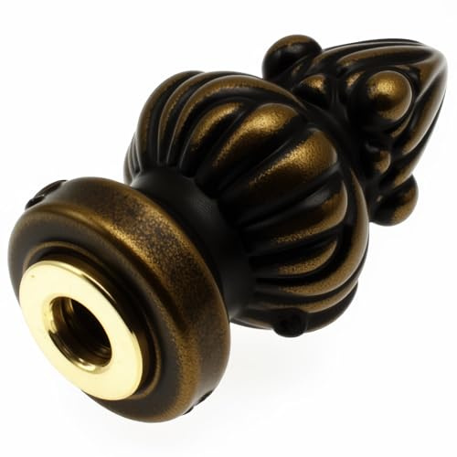 FDXGYH Messing-Lampenendstück, 3,5 cm, 1 Stück, bronzefarbene Metall-Lampenkappe, Knauf, Dekoration für Lampenschirme