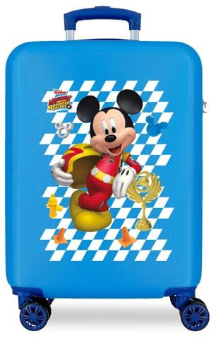 Disney Good Mood Kabinentasche, Blau, 37 x 55 x 20 cm, starrer ABS-Kombinationsverschluss seitlich, 32 l, 2 kg, 4 Doppelräder, Handgepäck.