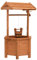 vidaXL Jardinière à Puits à Souhait de Jardin Plantes Fleurs Pelouse Décoration de Jardin Arrière-Cour Extérieur 40x40x84cm Bois de Sapin